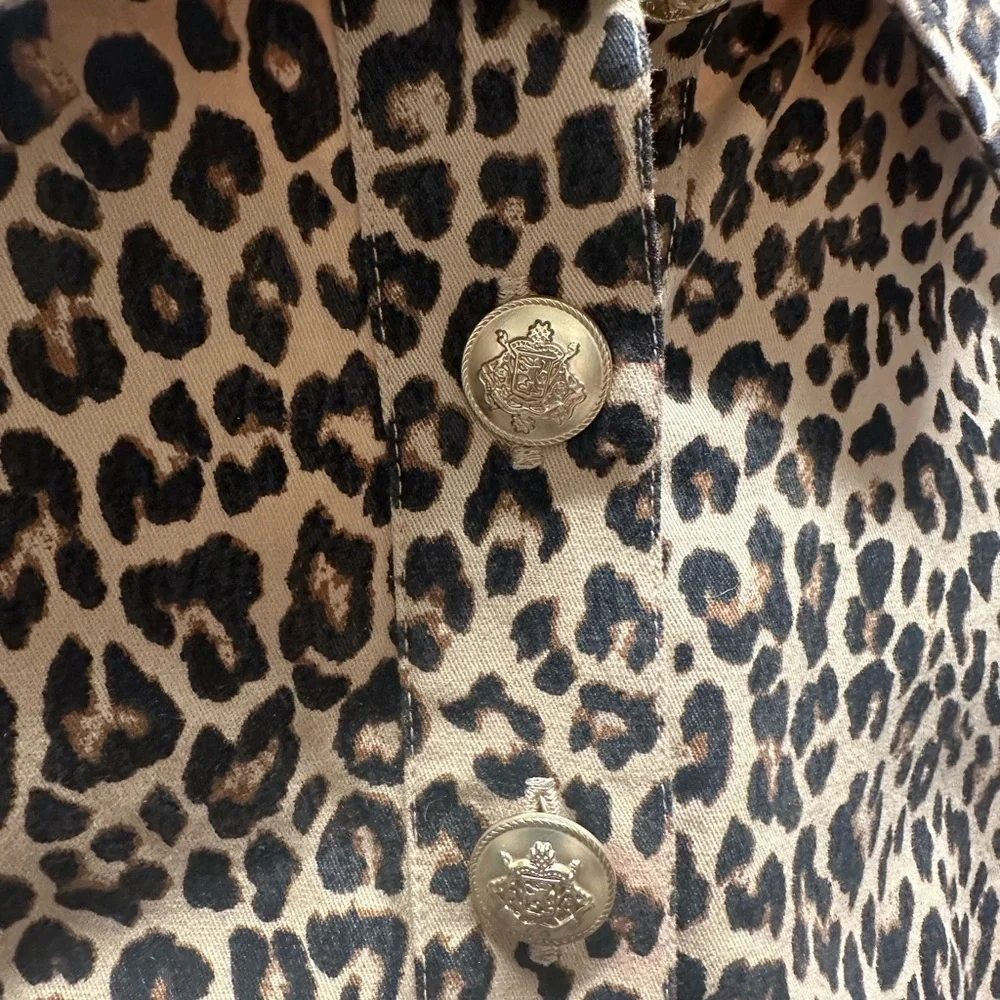J. Crew A Line Shirt Dress in Leopard Chino for Women